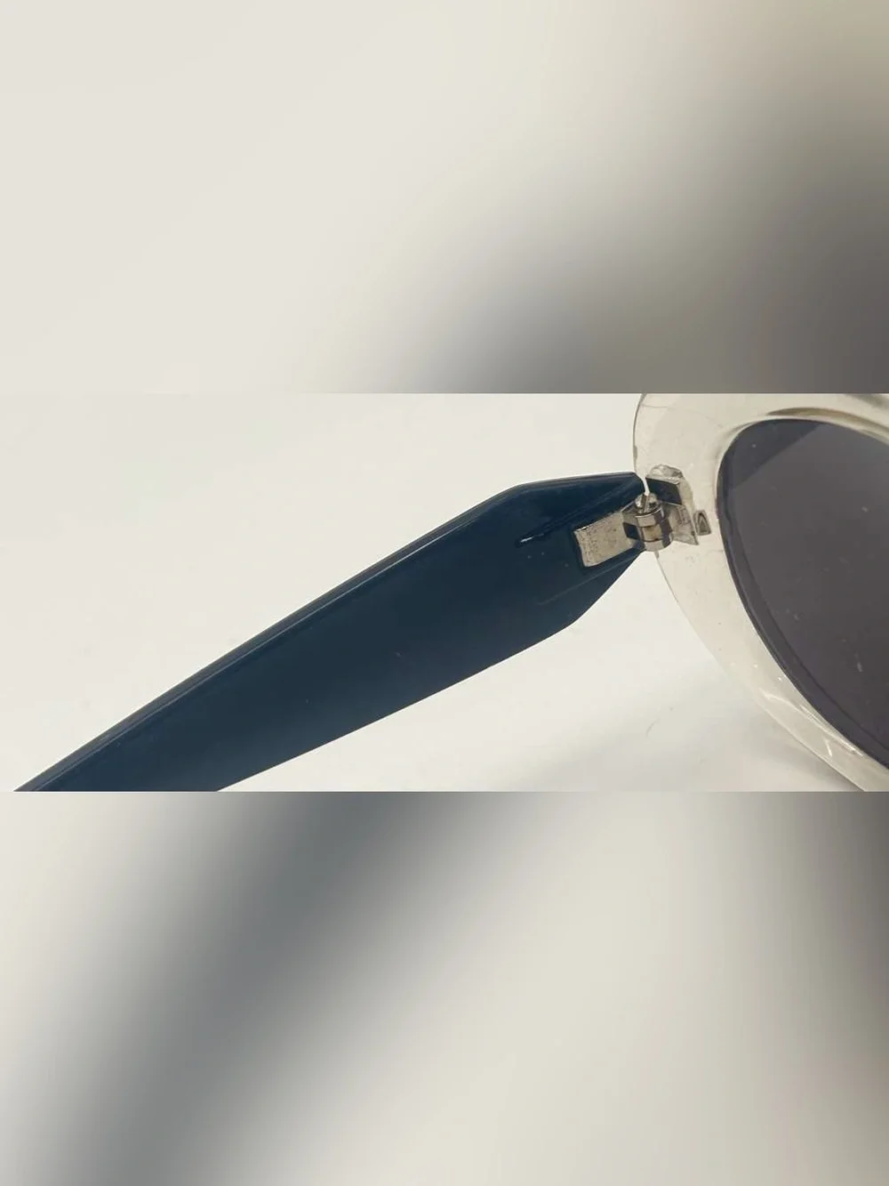 Black Translucent Oval Sunglasses Frames Only